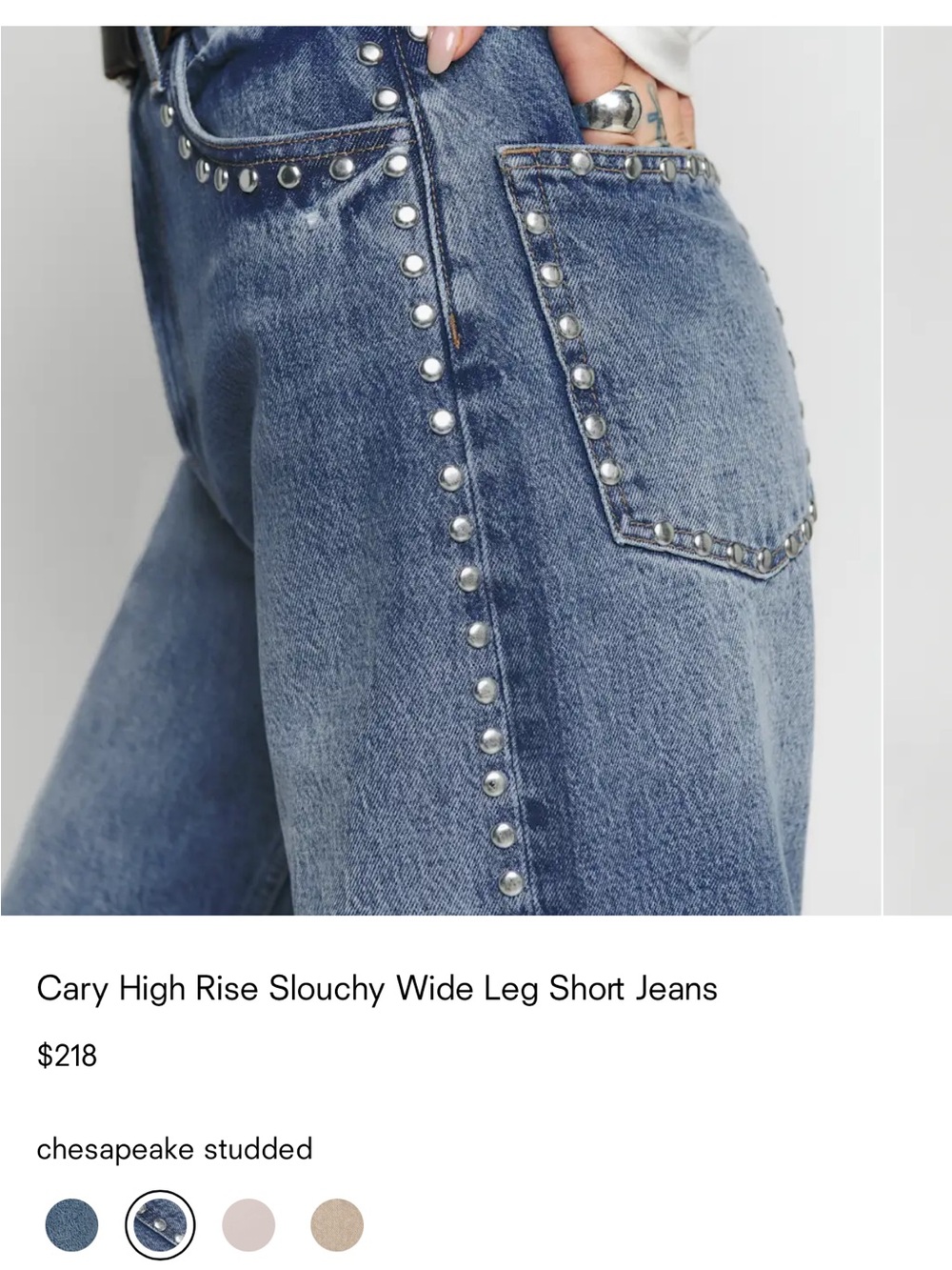 Reformation Cary high rise wide leg Jeans size 26